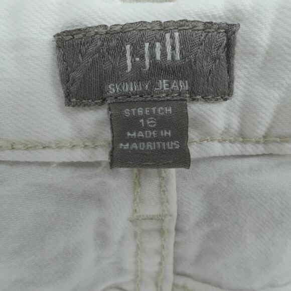 J Jill Pants Womens 16 White Denim Stretch Skinny Casual Classic - Picture 3 of 12